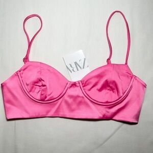 NWT Pink Zara Bustier Top